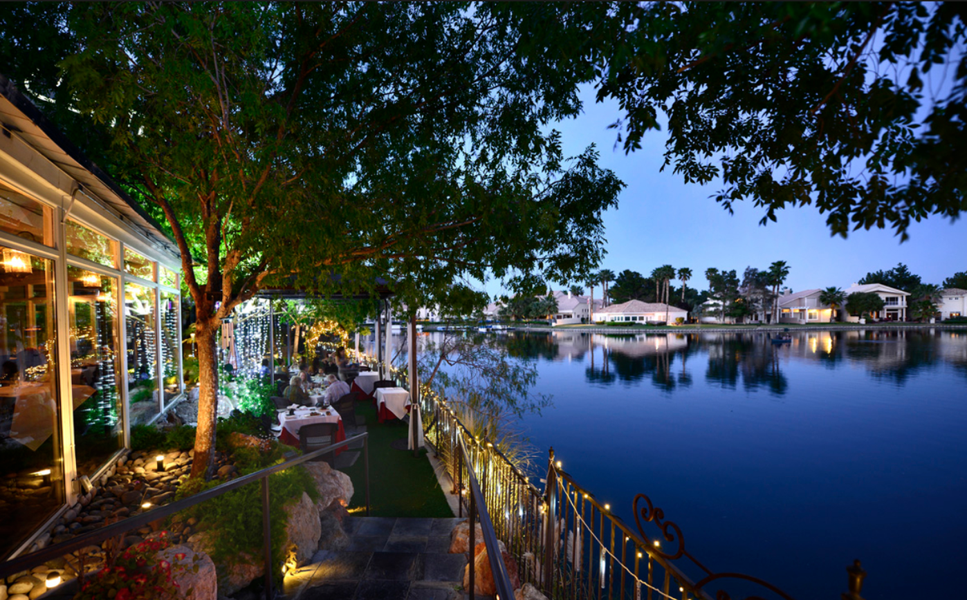 Lakeside View from the outside patio at Americana Las Vegas at Lakeside Event Center