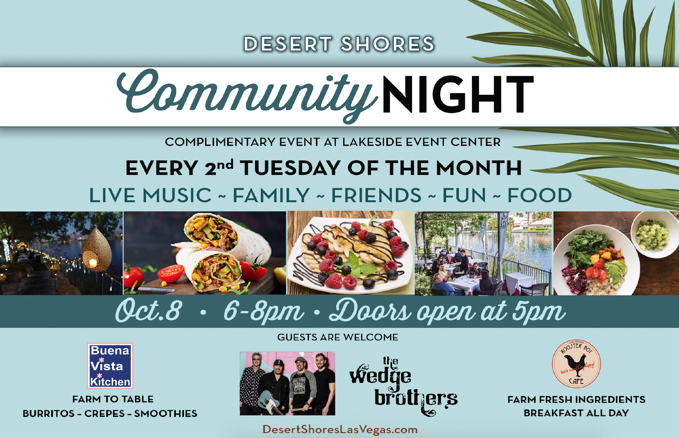 October 8th 2019 Desert Shores Community Nights Flyer Lakeside Event Center