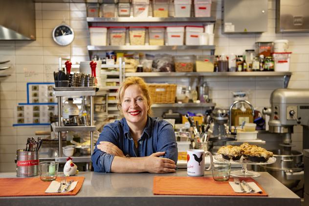 Chef Sonia El-Nawal of Rooster Boy Cafe in her kitchen