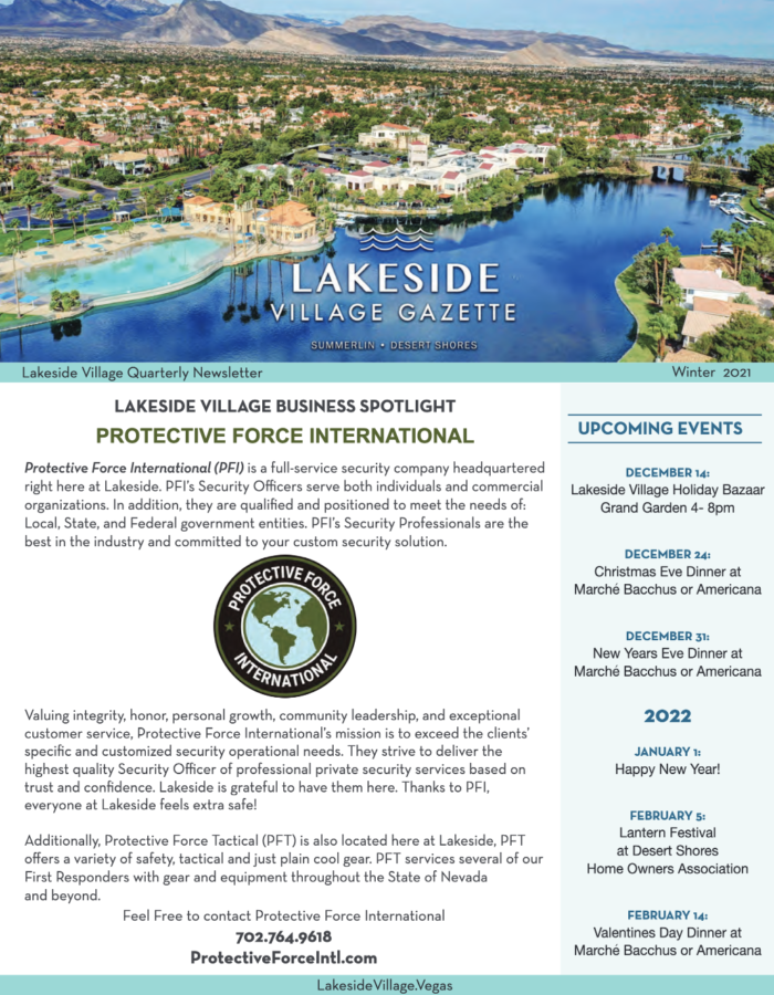 Lakeside Gazette Cover Winter 2021