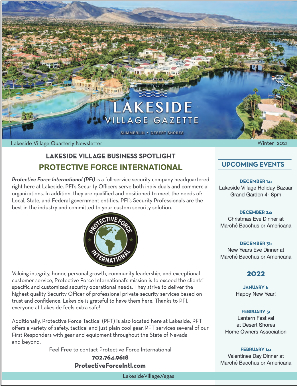Fall 2021 Lakeside Gazette